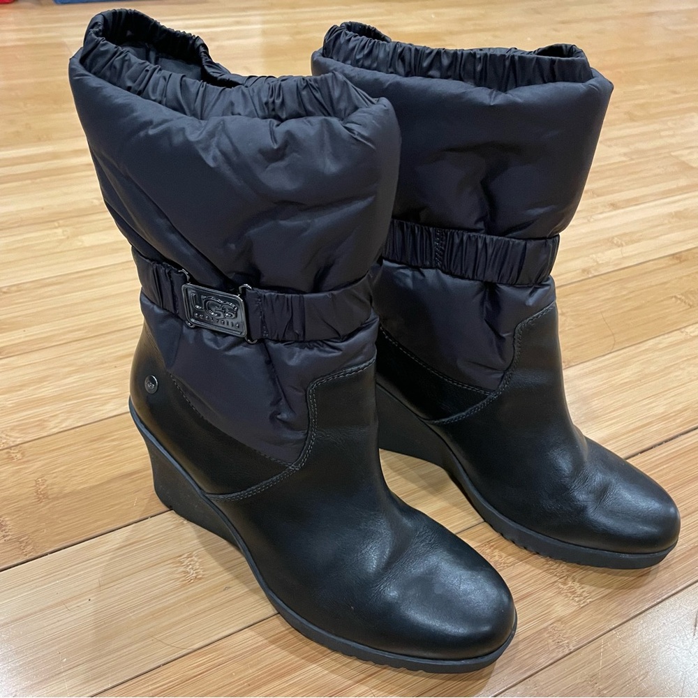 UGG Black Wedge Boots